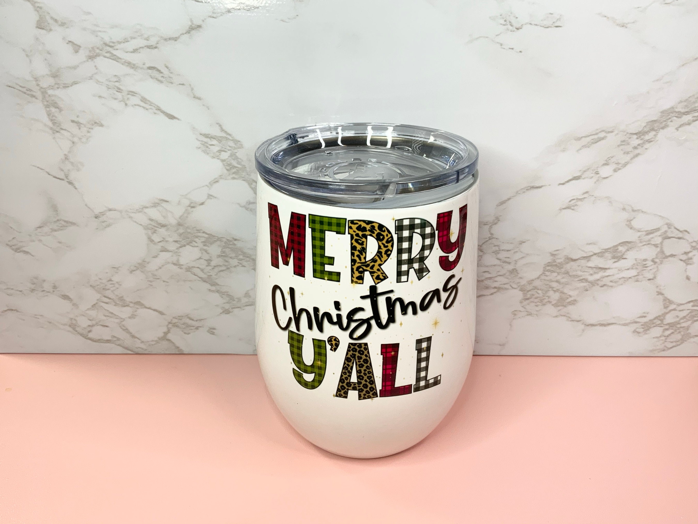 Sublimation Tumblers Merry Christmas Ya'll Funny Etsy