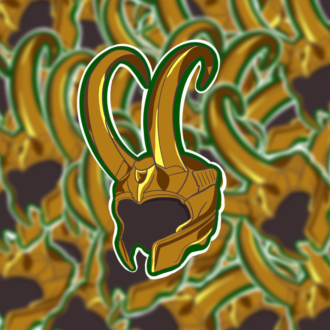 Loki's Horns Marvel Sticker Vinyl Waterproof Etsy