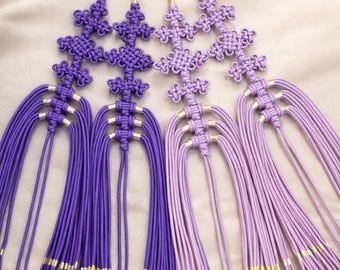 Violet Color Large Korean Hanbok Norigae – Octopus Tentacle Motif for Kpop pen