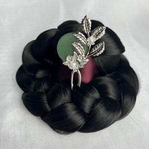 Green crystal Blossom Handcrafted Korean Binyeo | Traditional Hairpin with Aventurine Stone | Elegant Korean Hair Accessory