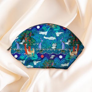 Mini Makeup Round Pouch | Handmade Korean Traditional Pouch | Travel Cosmetic Bag | Gift for Doljanchi |   Korean Traditional Pouch Handmade
