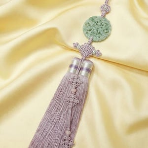 Jade Norigae – Elegant Korean Traditional Hanbok Ornament Light Purple