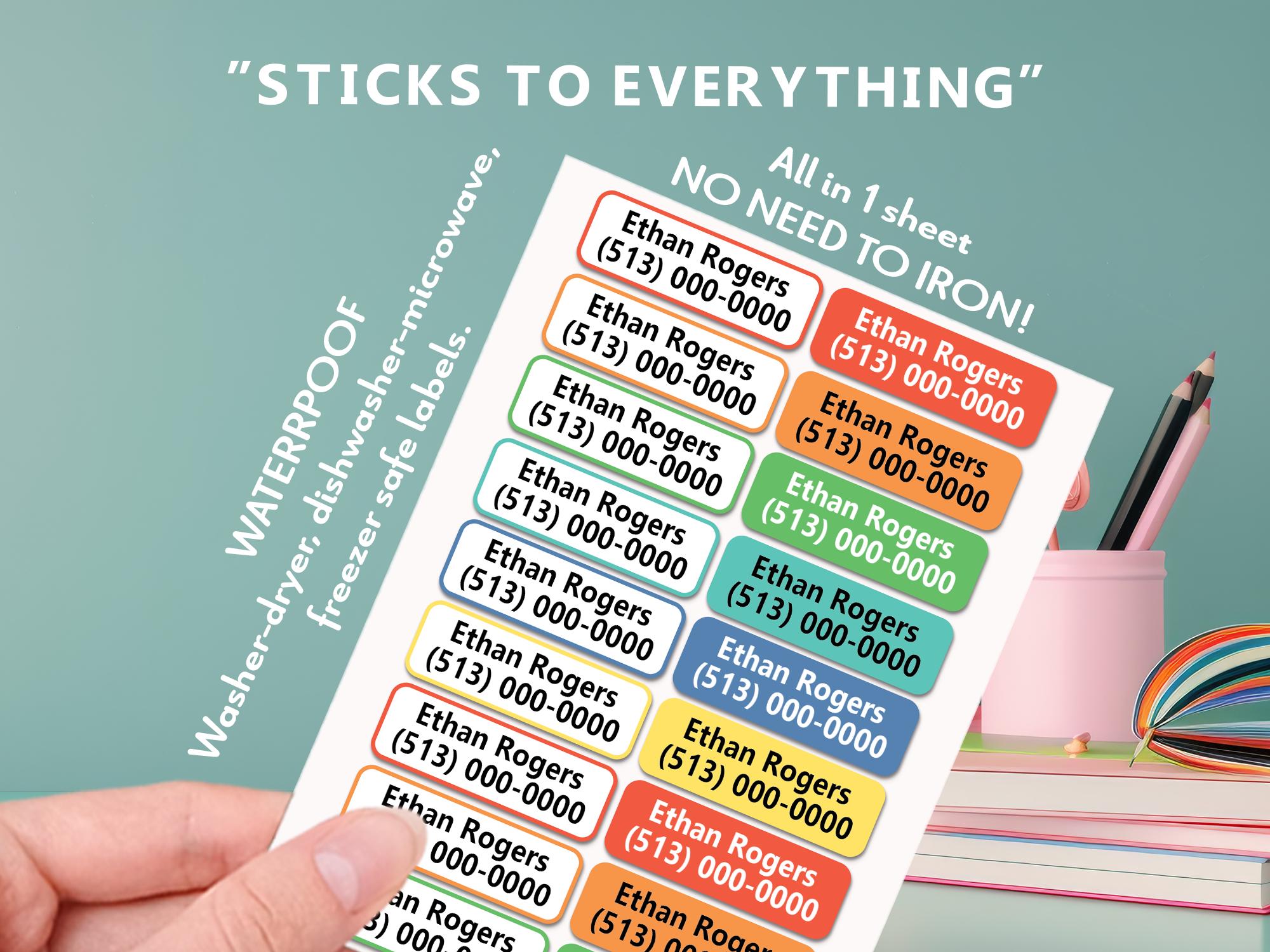 190 Labels Waterproof Sticks to Clothing Labels-daycare and School ...