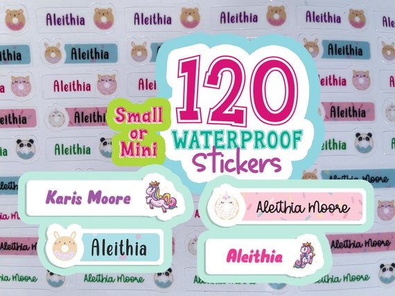 120 Baby Bottle Labels Mini Name Labels for Daycare Kid Clothing Labels  Name Tag Sticker Use
