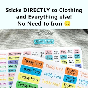 Waterproof Stick On Clothing Labels Daycare & School supplies Name Tags extra small mini sticker labels