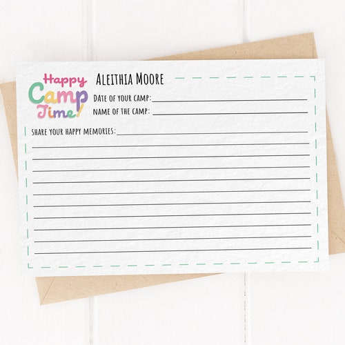 Girl Camp Stationery camp note card