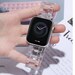 Transparent Apple Watch Band, 38mm 40mm 42mm 44mm, Resin Bling IWatch Band, Luxury Strap, Women Bracelet, Adjustable Watch Strap 