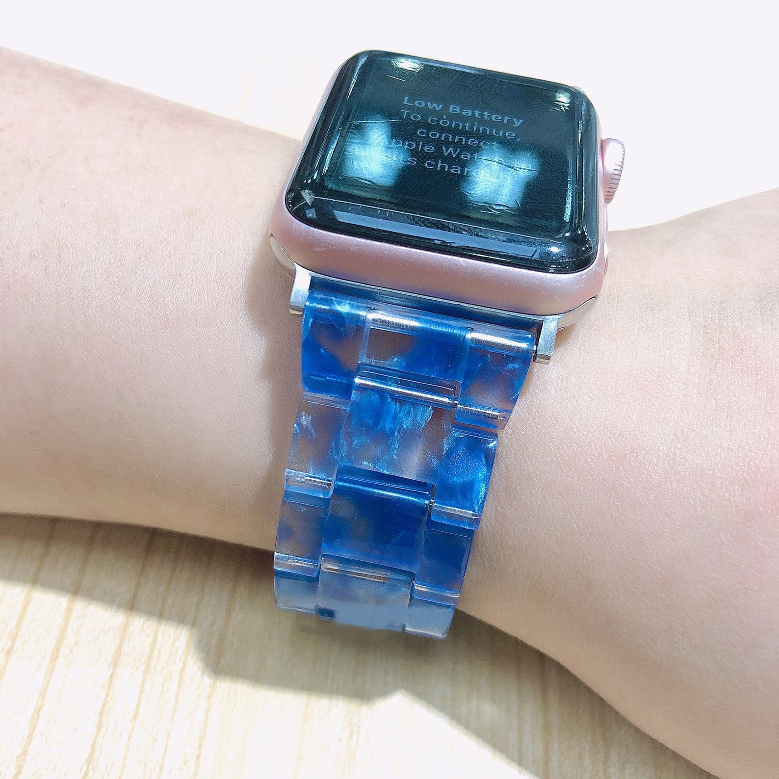 Blue Apple Watch Band 38mm 40mm 42mm 44mm Resin Bling IWatch Etsy