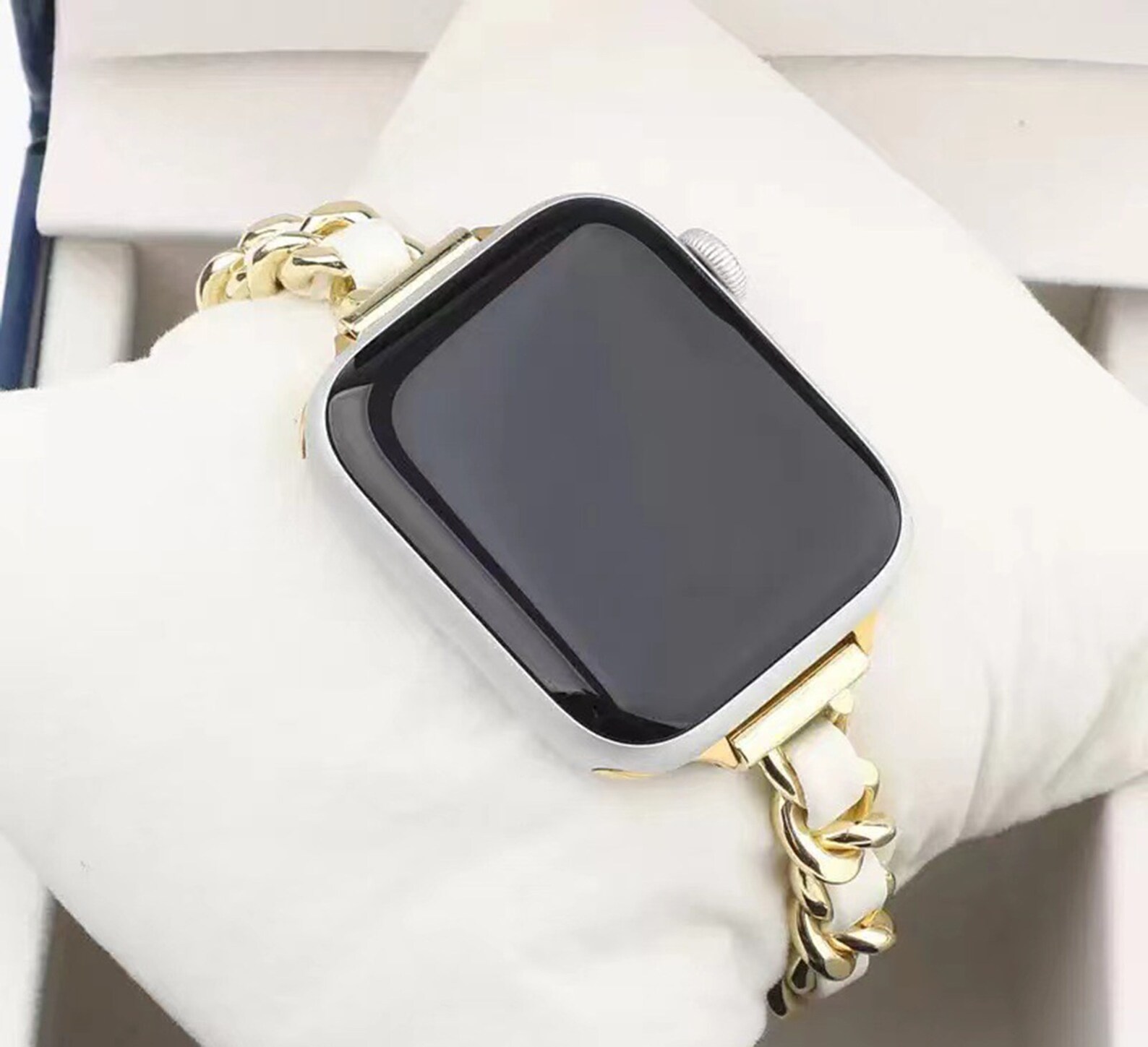 Gold Apple Watch Band 38mm 40mm42mm 44mm Gold Chain Iwatch Etsy