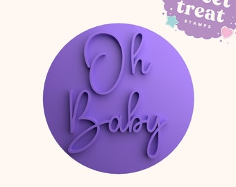 Oh Baby Baby Shower Fondant Stamp Embosser