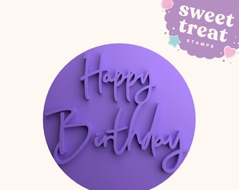 Happy Birthday Fondant Stempel Embosser