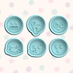Face Emoji Fondant Stamp & Cutter Embosser Set