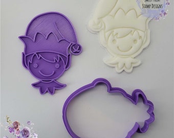 Christmas Elf Fondant Stamp & Cutter Embosser | 2 Designs