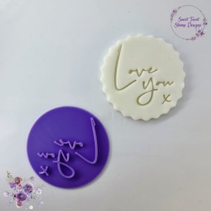 Love you fondant stamp
