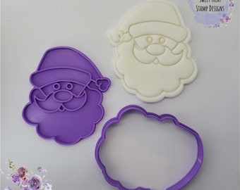 Father Christmas Santa Fondant Stamp & Cutter Embosser | 2 Designs
