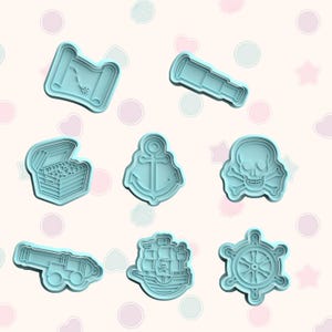 Pirate Fondant Stamp & Cutter Embosser Set