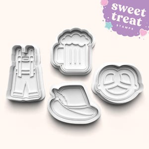Oktoberfest Fondant Stempel mit passendem Ausstechform - Back Embosser Set