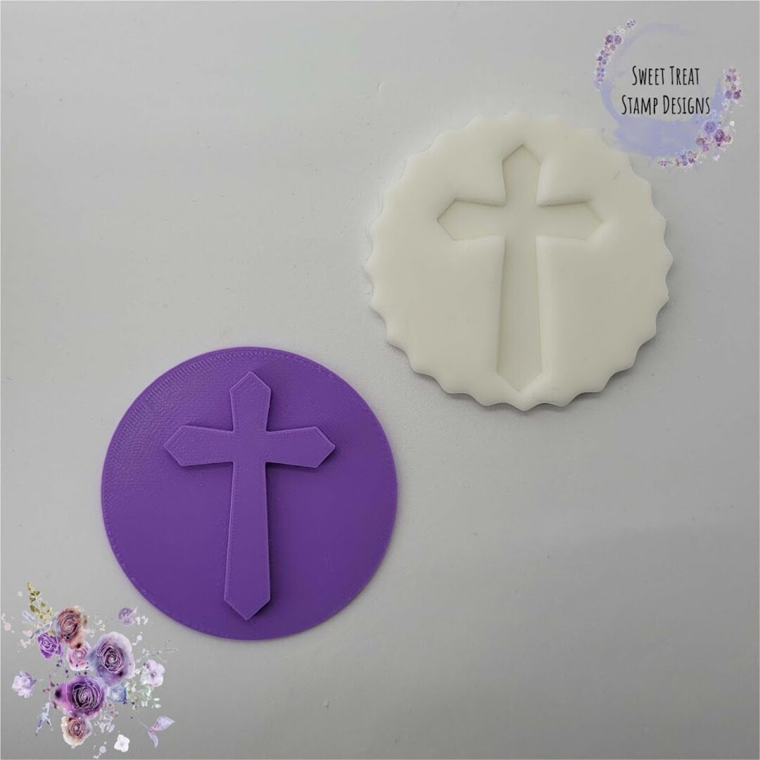 Holy Cross Christening Baptism Communion Fondant Stamp Embosser Etsy