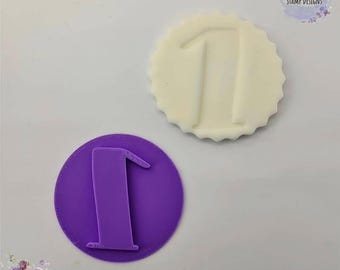 Custom Number V1 fondant stamp