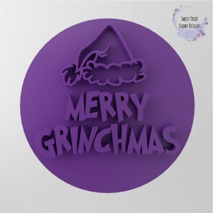 Merry Grinchmas Christmas Fondant Stamp Cookie Embosser