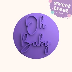 Sello de fondant para baby shower "Oh Baby"
