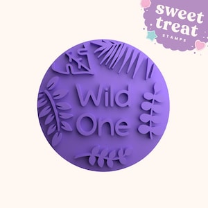 Sello de fondant "Salvaje Uno, Dos Salvajes" y "Salvaje Tres" – Grabador de galletas de cumpleaños de safari – Decoración para tartas de jungla para 1.º, 2.º y 3.º cumpleaños