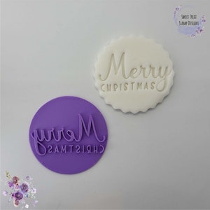 Merry Christmas Fondant Stamp Embosser