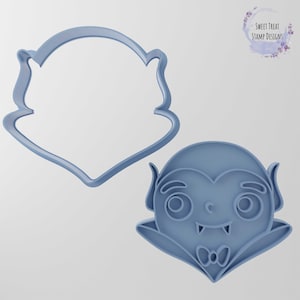 Kids Dracula Halloween Fondant Stamp & Cutter Embosser Set