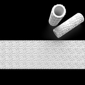 Geometric Basketweave Fondant Texture Roller