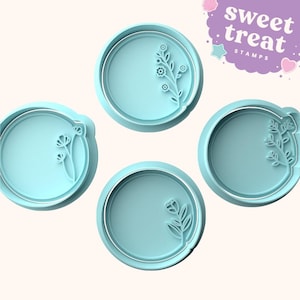 Juego de cortador y sello para fondant con borde floral
