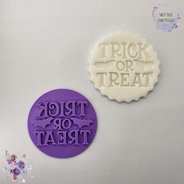 Trick or Treat Halloween Fondant Embosser Stamp