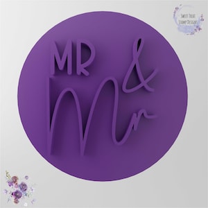 Embosseur de biscuits Mr & Mr fondant stamp