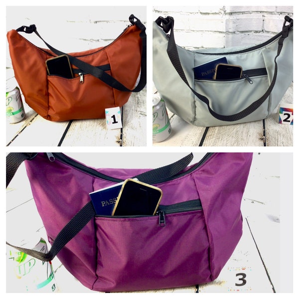 Shoulder Bag - Zippered Handbag - Hobo Purse - Cross Body Shoulder - Bags USA Made - Women’s Day Bag - Casual Bag - Day Bag