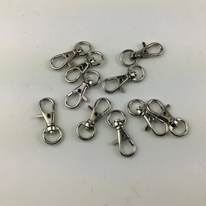 1, 3, or 8 Small Swivel Lobster Claw Clasps, Gold, Gunmetal, Snap Hook,  Zinc Alloy, 31x19x6.5mm, Keychain Findings, Purse, Leash, Links 