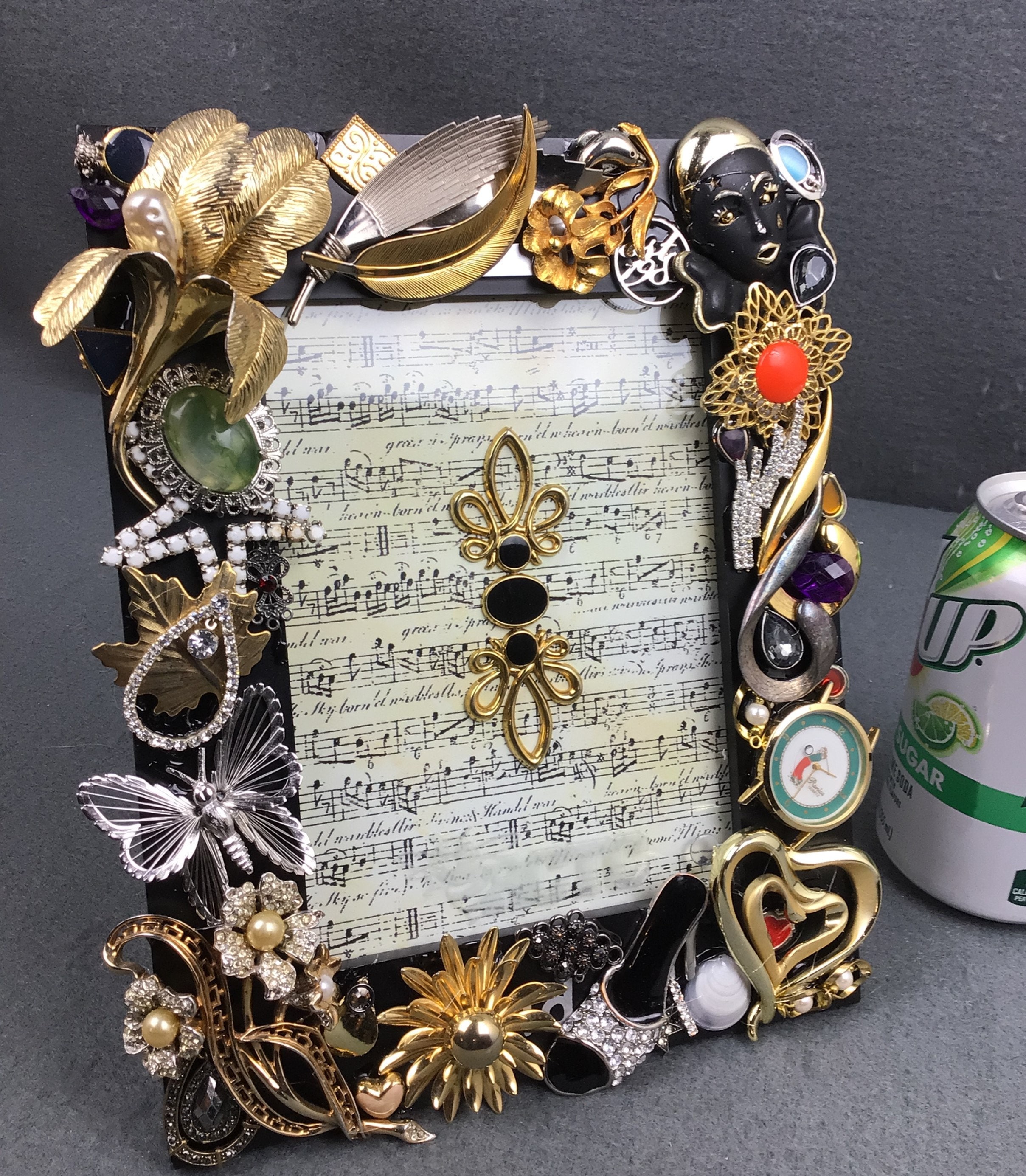 Multicolored Bejeweled Picture Frame Jeweled Picture Frame Etsy