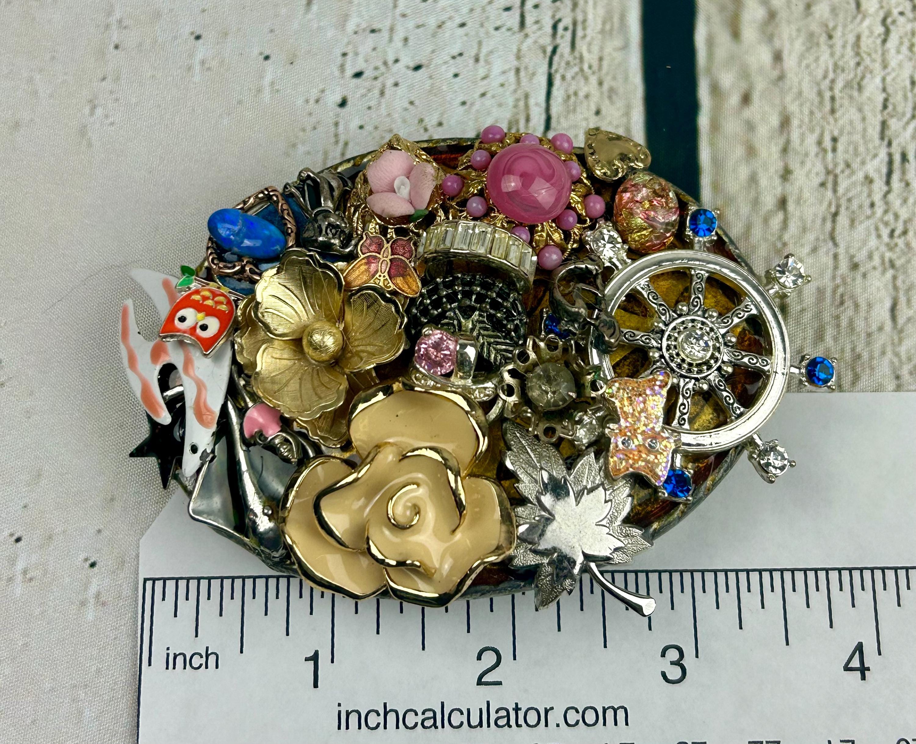 Bling Western Belt Buckle: Upcycled Art Deco Cowgirl Buckle  display picture 3
