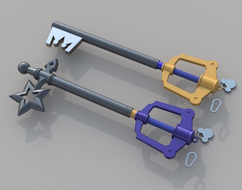 Small Keyblade Kingdom Key/starlight Keyblade Prop Digital Files - Etsy