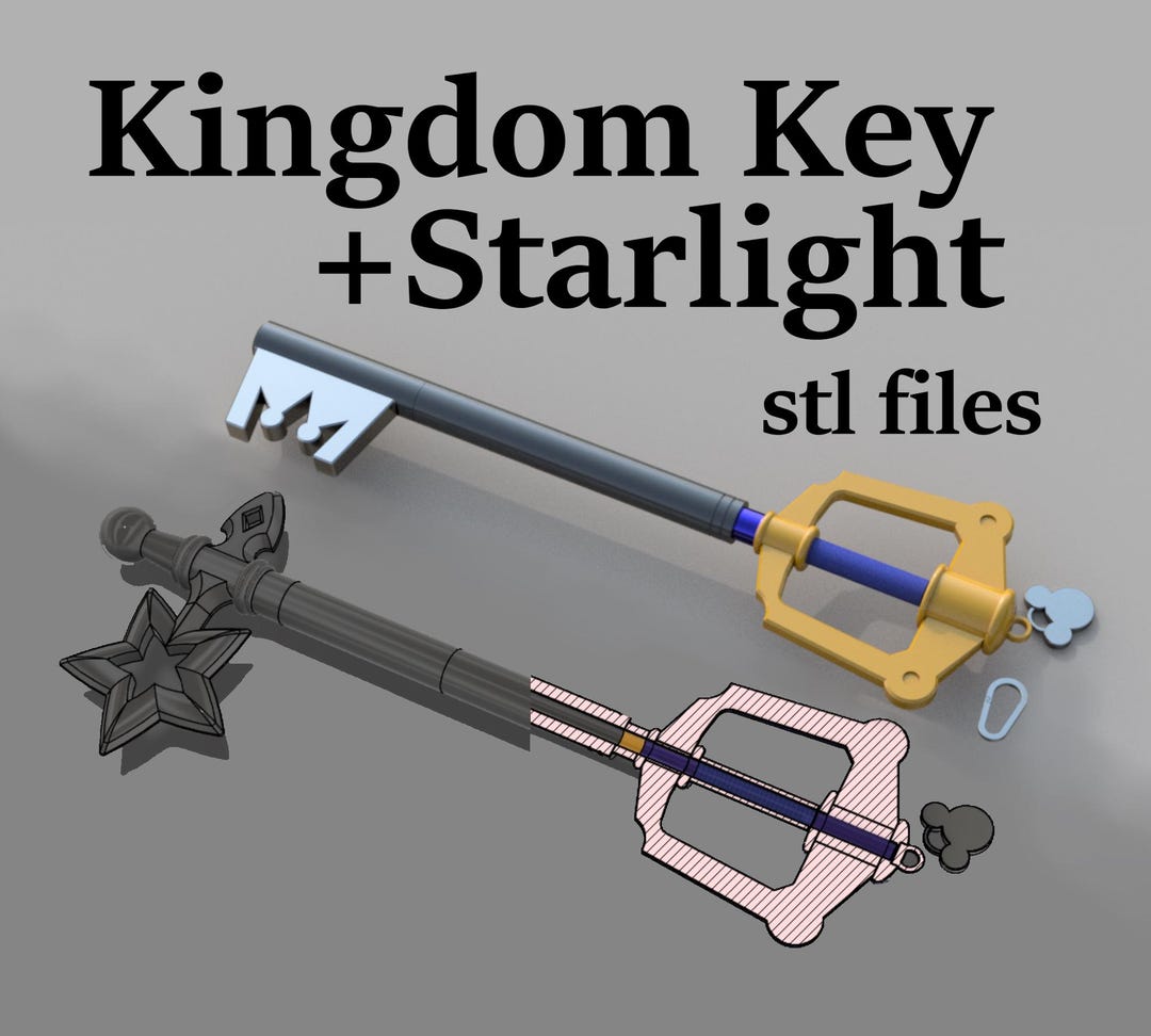 Kingdom Key/starlight Keyblade Prop Digital Files - Etsy