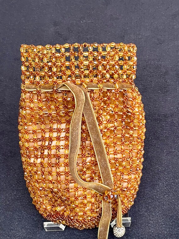Beaded Drawstring Bag - image 1