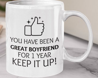 Boyfriend Coffee Mug, Gift for Boyfriend, Boyfriend Birthday Mug, Boyfriend Anniversary Gift Mug, 1st Anniversary Gift Mug, Gift for Him