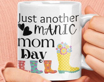Mom's Birthday Coffee Mug, Mom Ceramic Mug Gift, Birthday Mug for Mom, Funny Mom Glossy White Mug