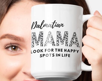 Taza de mamá dálmata, taza de mamá de perro, idea de regalo del Día de las Madres, regalo del Día de las Madres de la hija, regalo del Día de la Madre para mamá, taza de café para mamá, mamá del perro