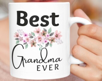 Grandmother Ceramic Gift Mug, Granny White Coffee Mug, Grandma Love Glossy Mug, Grandmother Birthday Gift