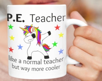 Best P.E. Teacher Mug, Gift for PE Coach, End of the Year Gift Idea, Perfect Thank You for Physical Education Teachers, Appreciation Gift