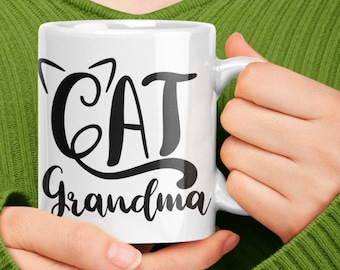 Cat grandma gift, cat grandma mug, best cat grandma, cat grandma coffee mug, gift for cat grandma, funny cat gift, cat caretaker, cat sitter