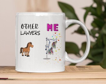 Lawyer Ceramic Mug, Dancing Unicorn Glossy Mug, Lawyer Coffee White Mug, Awesome Lawyer Mug