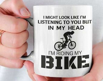 Funny Cycling Gift for Bike Lover Mug, funny bike mug, bicycle coffee mug, biking mug, bicycle lover gift