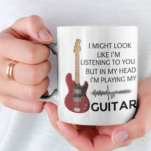Cadeau voor gitarist, gitaarliefhebber, gitaarleraar, gitaarcadeau-idee, sarcastische grappige mok, cadeau voor mannen, cadeau voor hem, gitaarcadeau papa mok