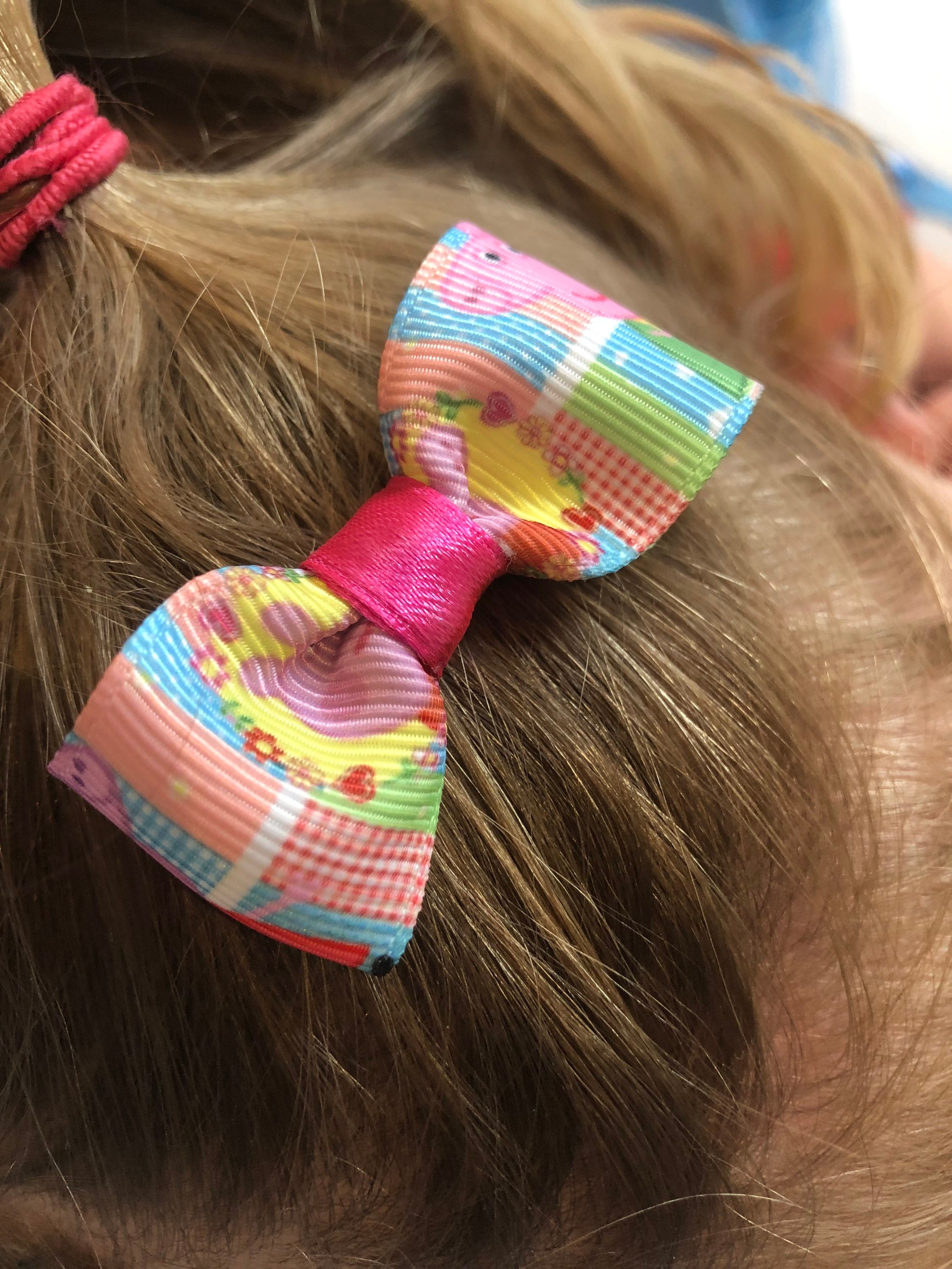 Handmade Peppa Pig Ribbon Bow. Kids Character Hair Bow - Etsy UK