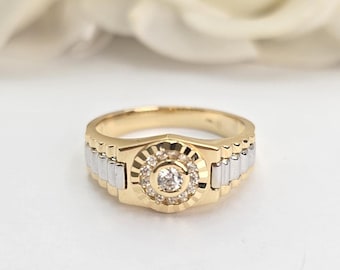 14k Gold Watch Ring - Elegant Solid Ring - Shiny & Everlasting